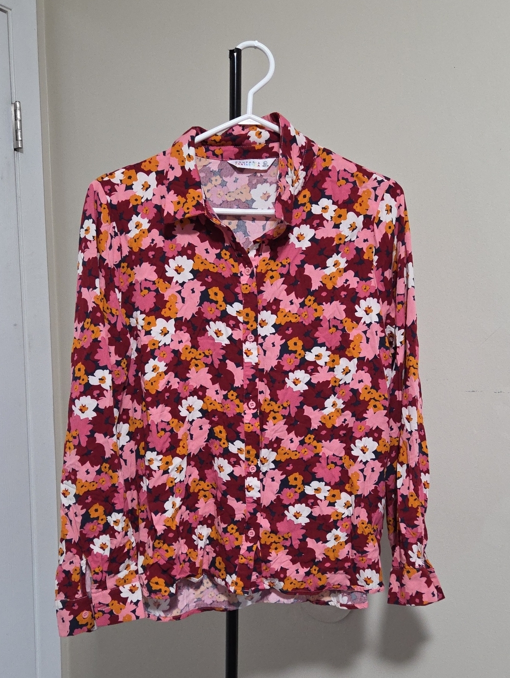 Compania Fantastica Floral Button-Down Shirt - Pink Multi